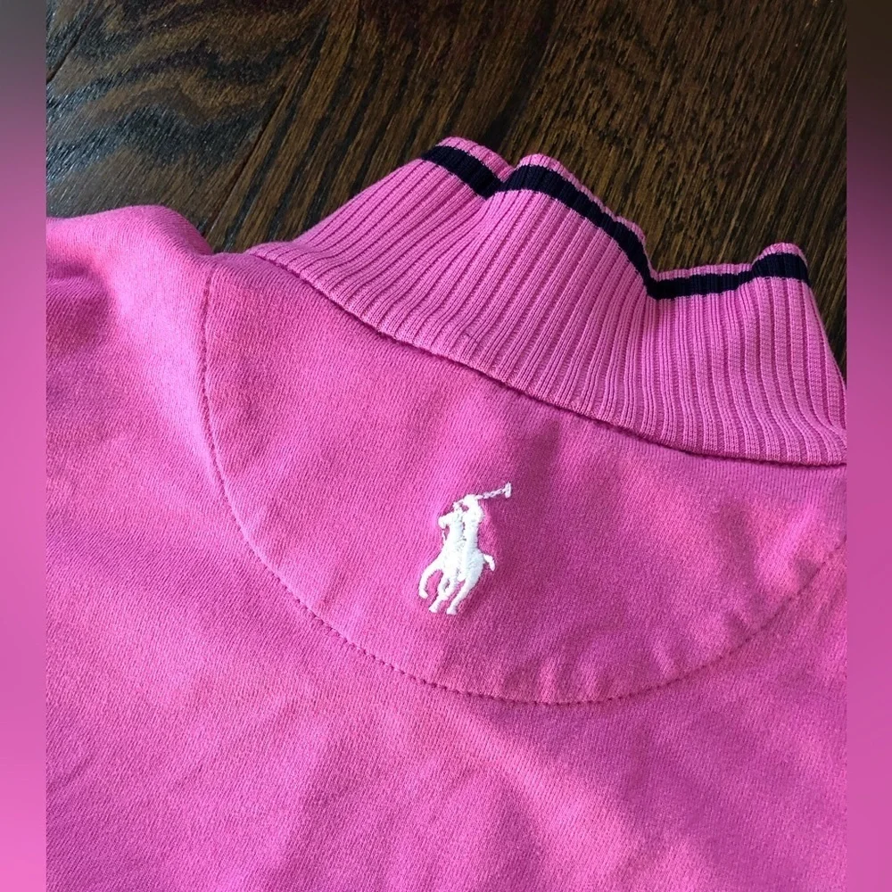 Polo Ralph Lauren Girls S (7Y) Hot Pink 1/4 Zip Active Track Jacket - EUC! - Picture 9 of 10